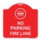 Signmission Do Not Enter No Parking Fire Lane W/ Graphic, Red & White Aluminum Sign, 18" x 18", RW-1818-24149 A-DES-RW-1818-24149 - alternate 1